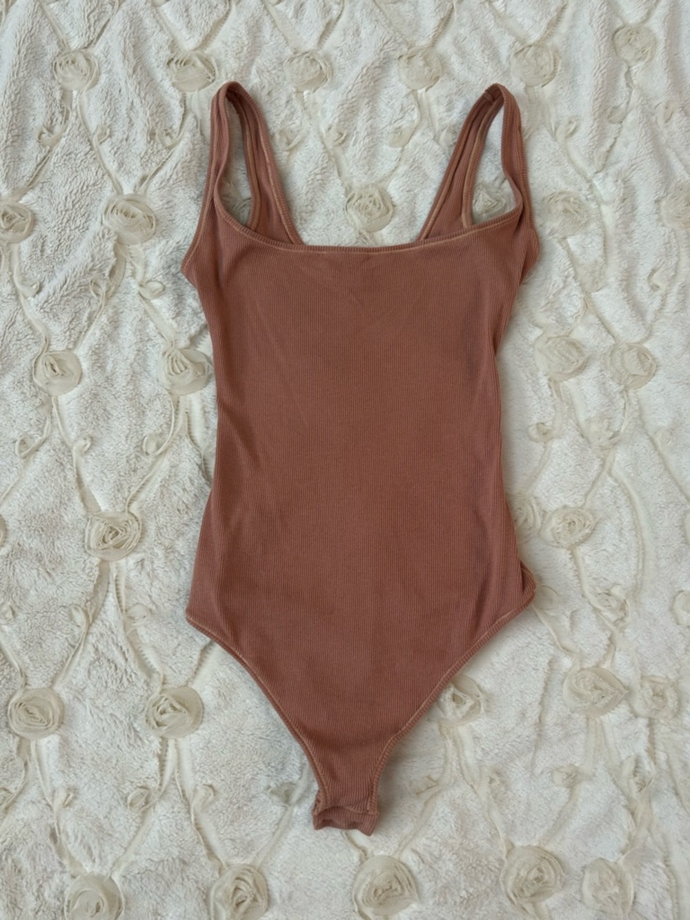 SKIMS Sexy New PERFECT Condition Scoop Neck Cotton Ribbed Bodysuit One-Piece